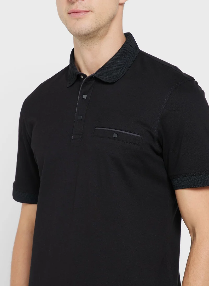 Robert Wood Short Sleeve Polo Shirt