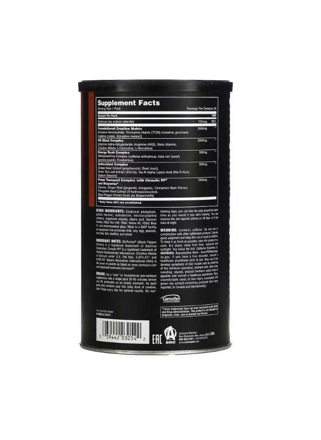 ANIMAL - Pump  Muscle Volumizing Preworkout Pack 30 Packs - Image 1