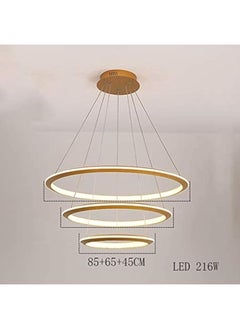 SUN SHINE Chandelier Modern Brushed Gold Ring Living Room  - Image 2