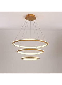 SUN SHINE Chandelier Modern Brushed Gold Ring Living Room  - Image 1