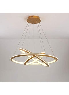 SUN SHINE Chandelier Modern Brushed Gold Ring Living Room  - Image 5