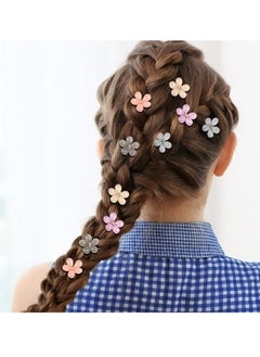 Oasisgalore 10 pcs Small Flower Hair Clips, Mini Flower Hair Clip,  Metal Crystal Diamond Flowers Hair Clip for Girls  - Image 3