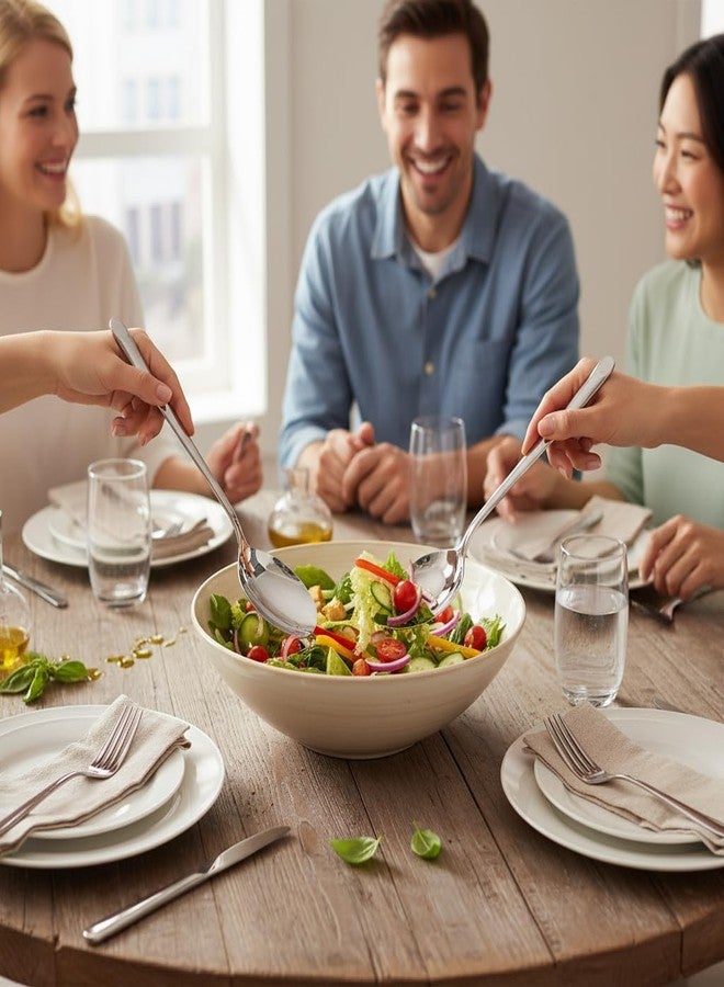 nambe Frond 3-Piece Hostess Set | 18/10 Stainless Steel Flatware Serving Fork and Spoon Set | Serving Utensils for Buffet, Catering, Party, Hotel, or Restaurant Use | Dishwasher Safe - Image 3