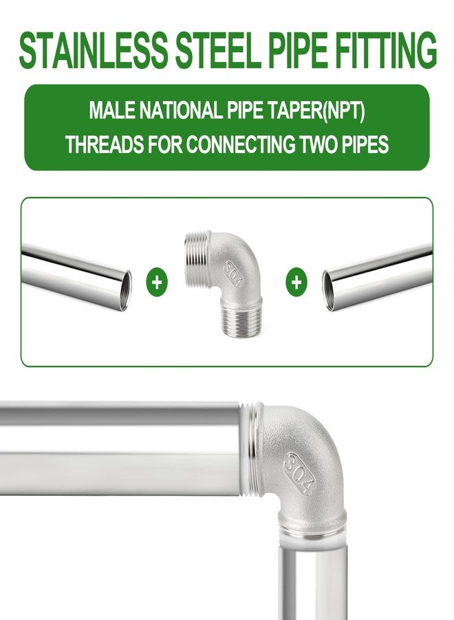 TAISHER 2PCS 304 Stainless Steel 90 Degree elbow,3/4" NPT Male × 3/4" NPT Male Thread Pipe Fitting - Image 5
