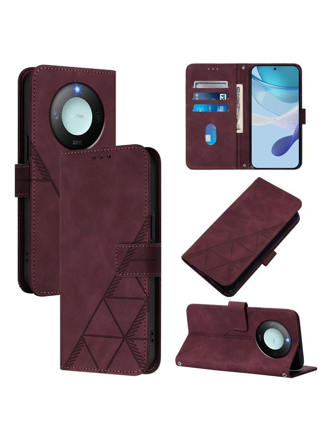 S-TOP Case For Honor X9C Smart Global Crossbody 3D Embossed Flip Leather Phone Case - Image 1