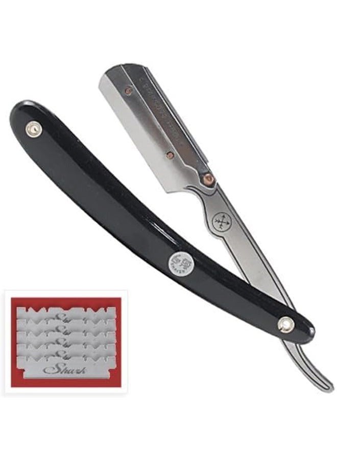 Parker Safety Razor Parker SRB Replaceable Blade Straight Edge Barber Razor Shave Set - Includes Parker 100% Pure Badger Brush, Low Profile Chrome Shave Stand, Parker SRB Shavette Razor and 100 Razor Blades - Image 3