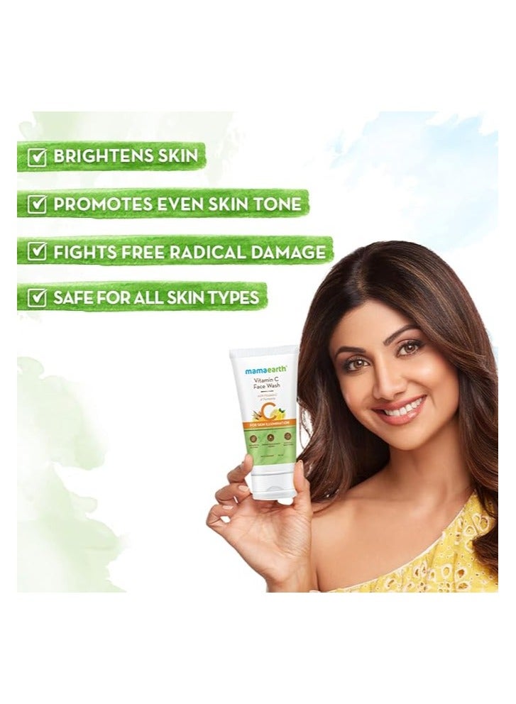 Mamaearth Mamaearth Vitamin C Face Wash with Vitamin C and Turmeric for Skin Illumination - 50 ml  - Image 3