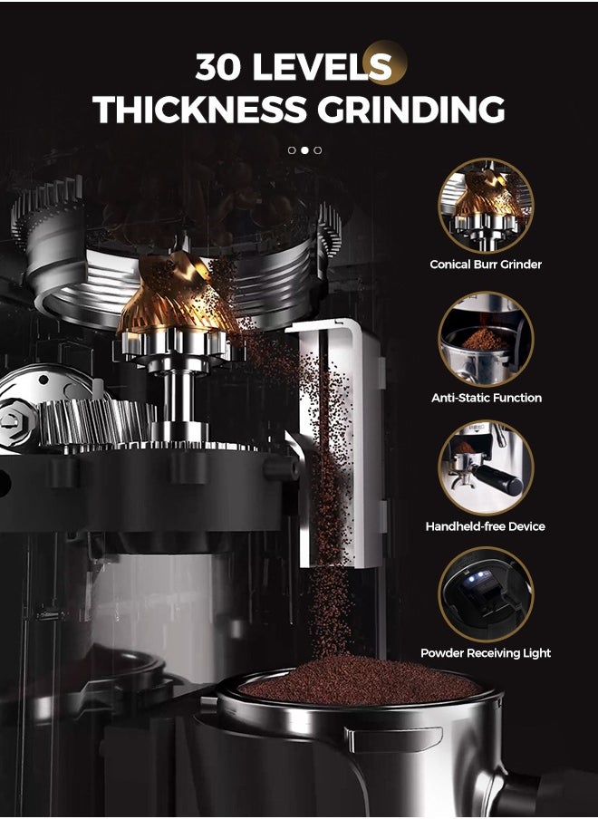 Cafelffe - Barista Espresso Machine With Double Boilers And Double Pumps Household And Commercial Dual Use Espresso Coffee Maker With Grinder All-In-One 2.5L - Image 1
