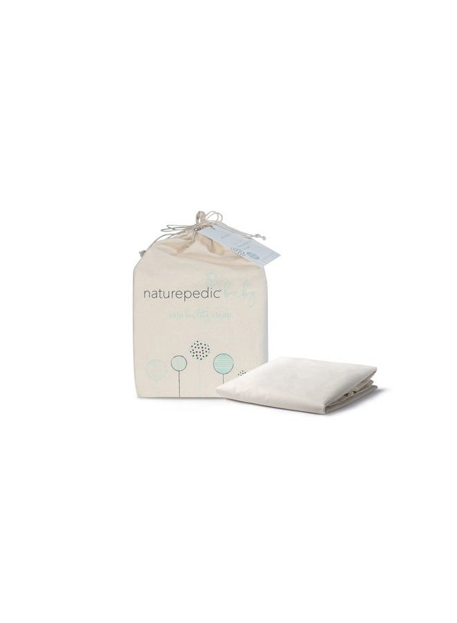 Naturepedic Organic Contoured Changing Pad Cover - Easy to Clean, Lightweight & Portable - Comfort 2-Sided and 4-Sided Baby Diaper Changing Pad Cover - 16" x 31" - Image 1