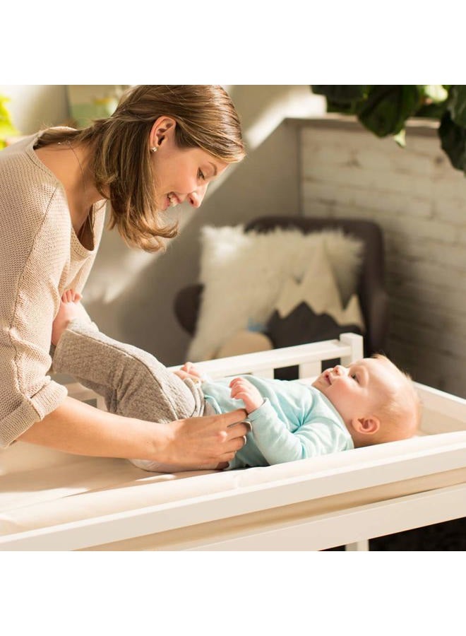 Naturepedic Organic Contoured Changing Pad Cover - Easy to Clean, Lightweight & Portable - Comfort 2-Sided and 4-Sided Baby Diaper Changing Pad Cover - 16" x 31" - Image 4