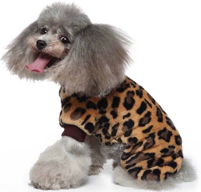 PETANGEL Dog Pajamas Coat Cat PJSJumpsuit Soft Velvet Doggie Jumpers Onesies Jammies Fleece Cat Apparel Pet Clothes Warm Flannel Cold Weather Puppy Small Dogs Rompers (L),Pink Polar Bear,1 Count - Image 2