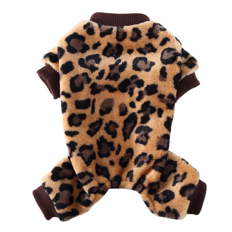 PETANGEL Dog Pajamas Coat Cat PJSJumpsuit Soft Velvet Doggie Jumpers Onesies Jammies Fleece Cat Apparel Pet Clothes Warm Flannel Cold Weather Puppy Small Dogs Rompers (L),Pink Polar Bear,1 Count - Image 1