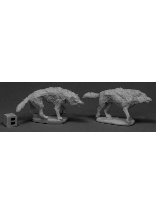 Reaper Miniatures Dread Wolves (2) 77533 Bones Unpainted Rpg D&D Figure  - Image 2