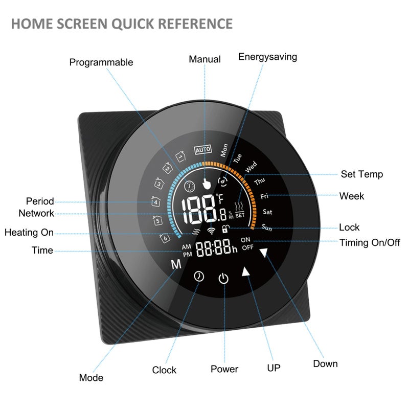 Digital Water Underfloor Heating Thermostat Controller For Electric Floor Heating - Image 3