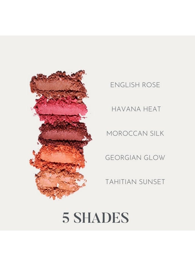 دوم بيوتي أحمر خدود تشيك إنفي من دوم بيوتي - غني بالفيتامينات ومضادات الأكسدة، يدوم طويلًا، قابل للبناء، لمسة نهائية ناعمة، جمال نظيف - بودرة أحمر خدود جورجيان جلو ميك أب 0.88 أونصة - Image 4