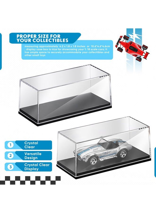 Singhoow 16 Pcs 1/64 Display Case Acrylic Model Cars Display Case 4.17 x 1.81 x 1.81 Inches Clear Plastic Vehicles Toy Cars Storage Collectors - Image 2