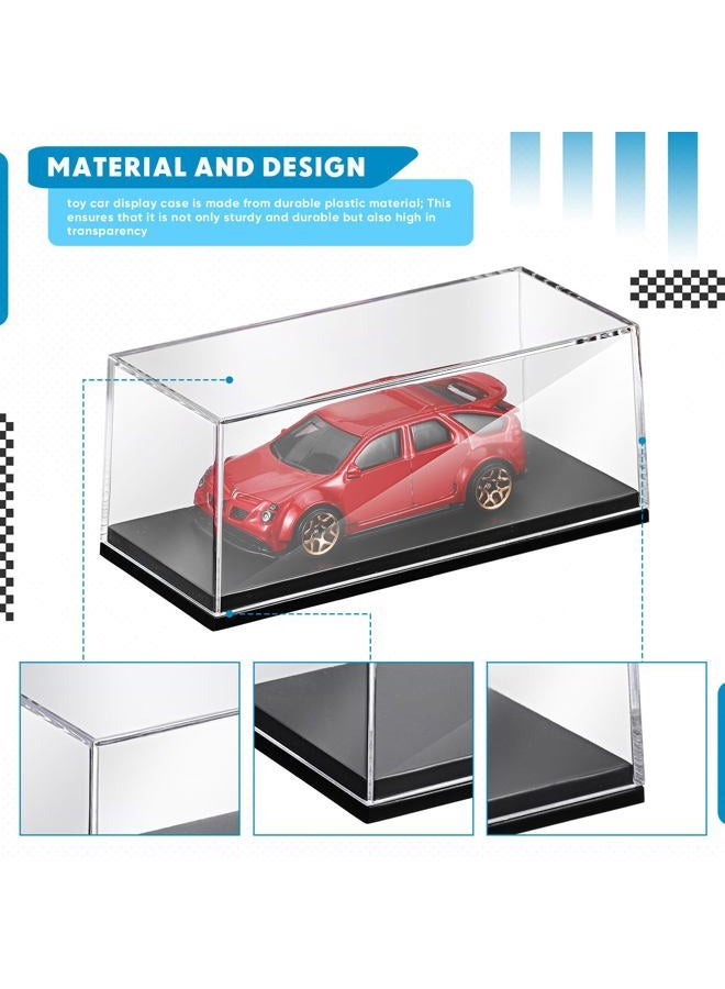 Singhoow 16 Pcs 1/64 Display Case Acrylic Model Cars Display Case 4.17 x 1.81 x 1.81 Inches Clear Plastic Vehicles Toy Cars Storage Collectors - Image 3