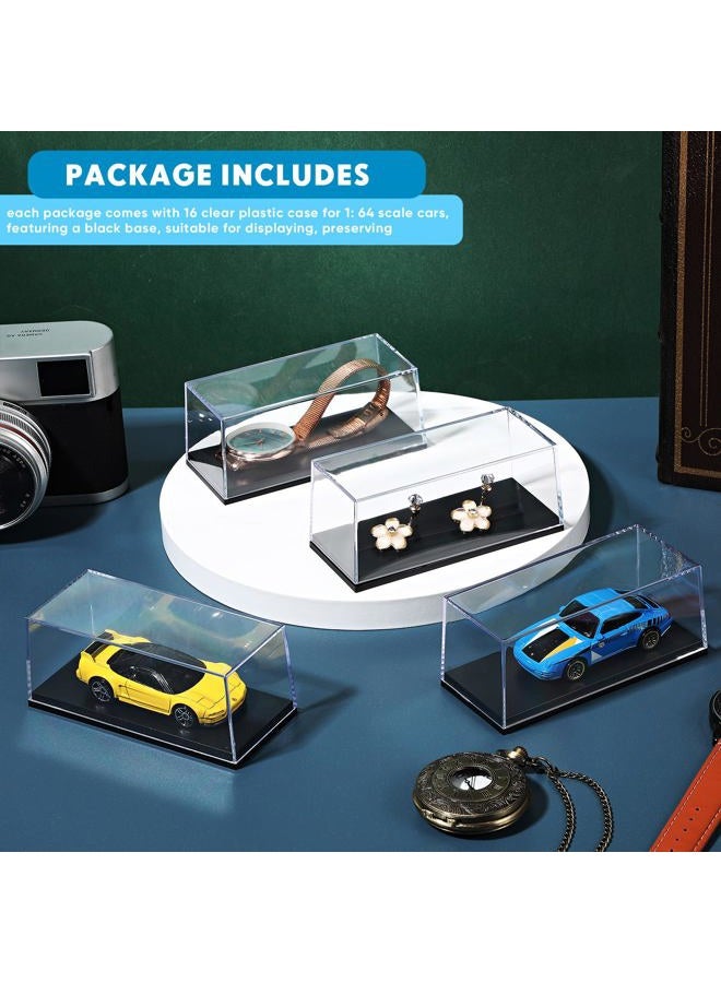 Singhoow 16 Pcs 1/64 Display Case Acrylic Model Cars Display Case 4.17 x 1.81 x 1.81 Inches Clear Plastic Vehicles Toy Cars Storage Collectors - Image 5