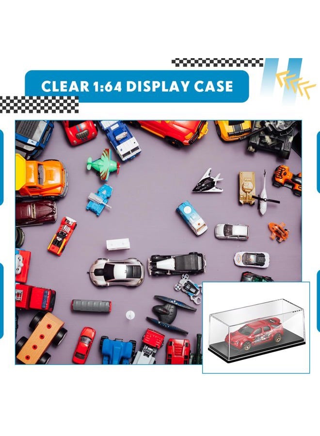 Singhoow 16 Pcs 1/64 Display Case Acrylic Model Cars Display Case 4.17 x 1.81 x 1.81 Inches Clear Plastic Vehicles Toy Cars Storage Collectors - Image 4