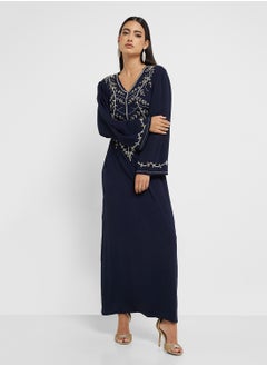 hayas closet Embroidered Belted Jalabiya  - Image 4