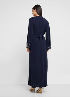 hayas closet Embroidered Belted Jalabiya  - Image 2