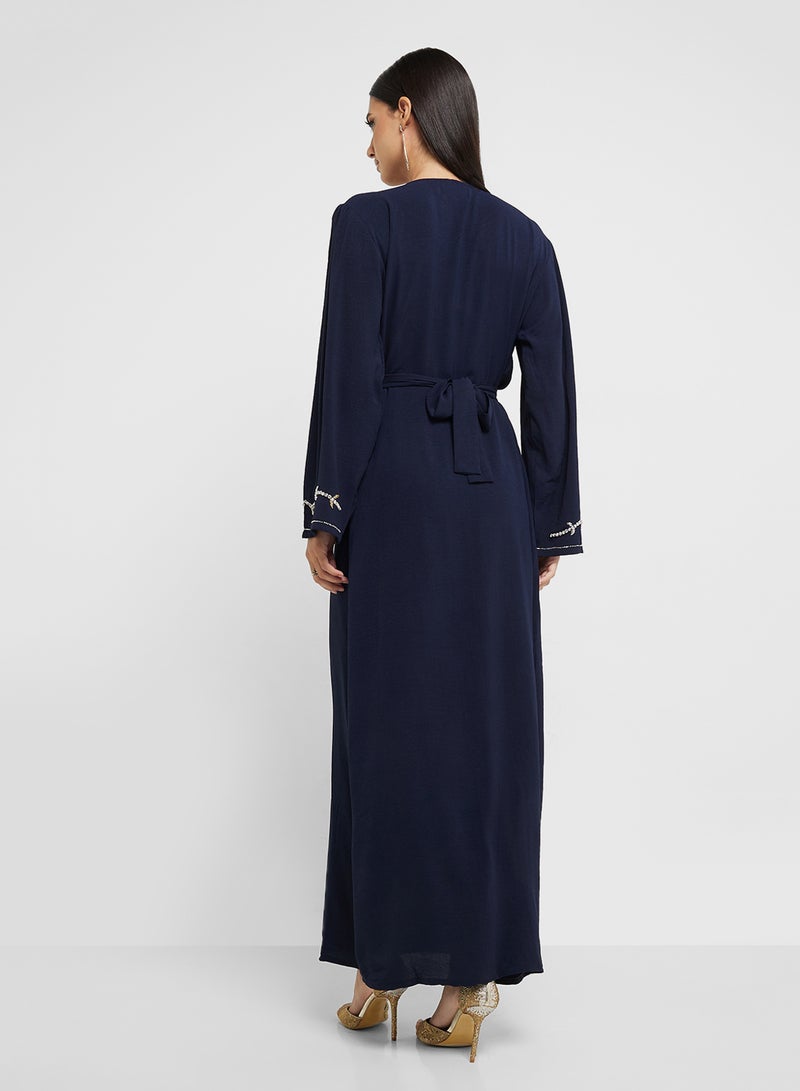 hayas closet Embroidered Belted Jalabiya  - Image 2