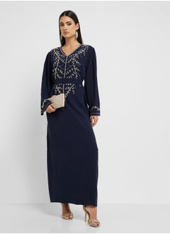 hayas closet Embroidered Belted Jalabiya  - Image 1