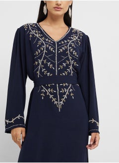 hayas closet Embroidered Belted Jalabiya  - Image 3