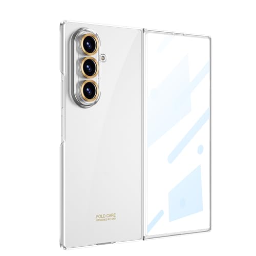Midkart Matte Case Compatible with Samsung Galaxy Z Fold 7 (Release 2025) with Front Glass Cover Hard PC Thin Cover with Stylish Independent Camera Protection, Transparent - Image 1