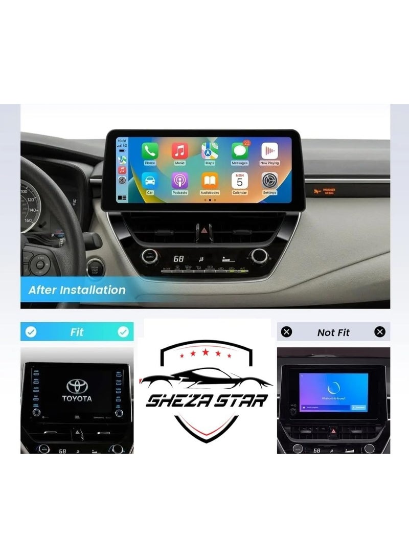 SHEZA STAR Android Car Stereo for Toyota Corolla 2019-2024 4GB RAM 64GB ROM Support Carplay, M-Link Wi-Fi BT, Radio GPS, 12.3 Inch IPS Touch Screen with AHD Camera Included - Image 2