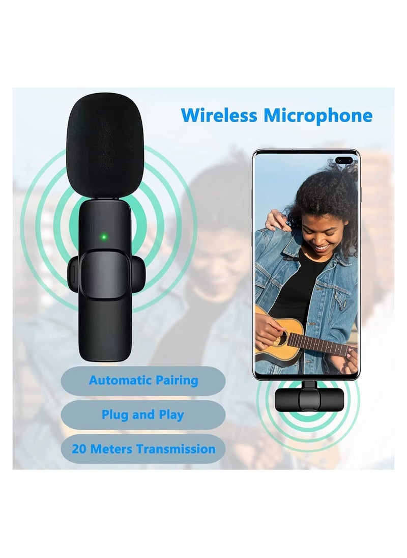 Wireless Microphone Lavalier for Android Smartphone - USB-C Wireless Lapel Microphone Plug-Play Mini MIC for TikTok YouTube Vlog. - Image 2