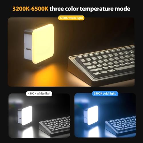 ELITEWAVE LED Pocket Video Mobile Light | Selfie, Video, Photography, Meeting, Lighting Dimmable & Rechargeable Type C, 3200K-6500K | LED Light for Computer, Tablet, Smartphone, DSLR Camera with Screen Clip - Image 2