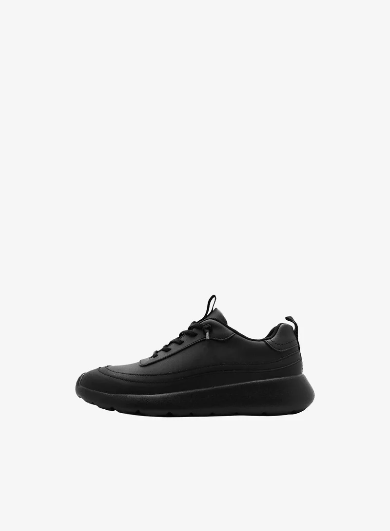 Faux Leather Casual Walking Trainer