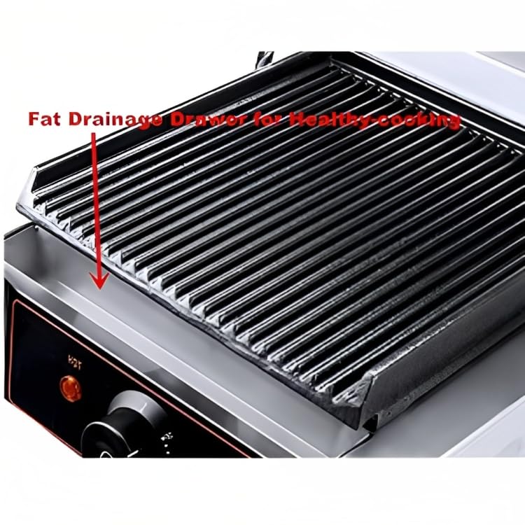 HG ENTERPRISES Sandwich Maker Grill and Toast Electric 2000W Big Size Fits 4 Bread Slices Thermostat Knob  - Image 4