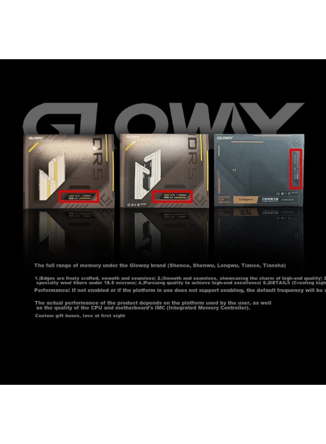 Gloway 16gb Ddr5 6000 Desktop Ram Longwu Heat Spreader Hynix A-die Cl30 Deep Space Silver - Image 2