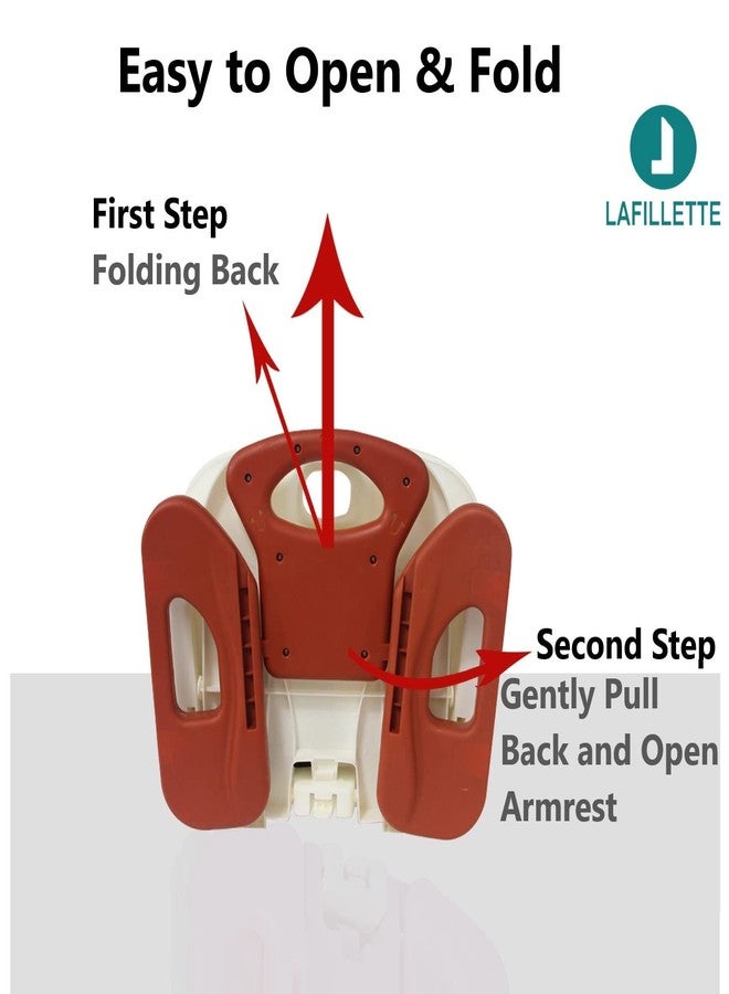 LAFILLETTE Baby Booster Feeding Chair with Removable Tray and Safety Belt for Infants and Toddlers, Folding Portable Booster Seat for Indoor/Outdoor Use (Brown) - Image 3