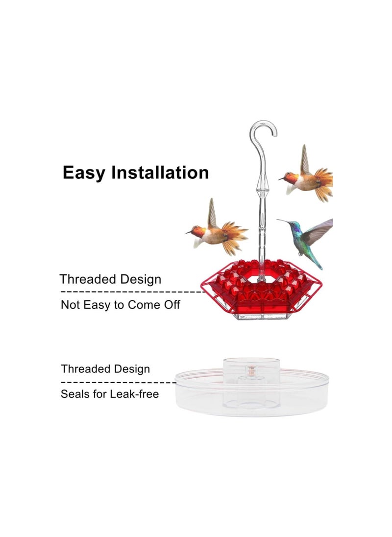 Generic - Reservation Hummingbird Feeder,Keilani Dotmalls Windchime Hummingbird Feeder,Hummingbird Feeders for Outdoors Hanging Ant and Bee Proof,Easy to Clean and Refill (RED) - Image 1