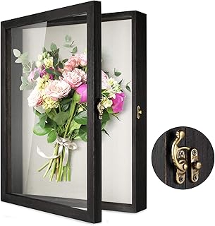 TJMOREE TJ.MOREE Flowers Shadow Box Display Case 13Ã¢â‚¬Â x 16Ã¢â‚¬Â Large Shadow Box Frame with Glass Window Door Picture - Image 1