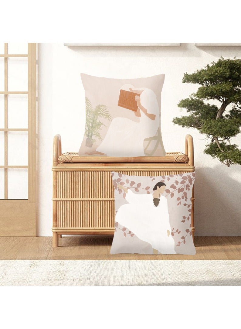 FASHION HOME Set of 4 Cushion Covers Decorative Throw Pillow cases for Living Room Garden Outdoor Décor  - Image 5