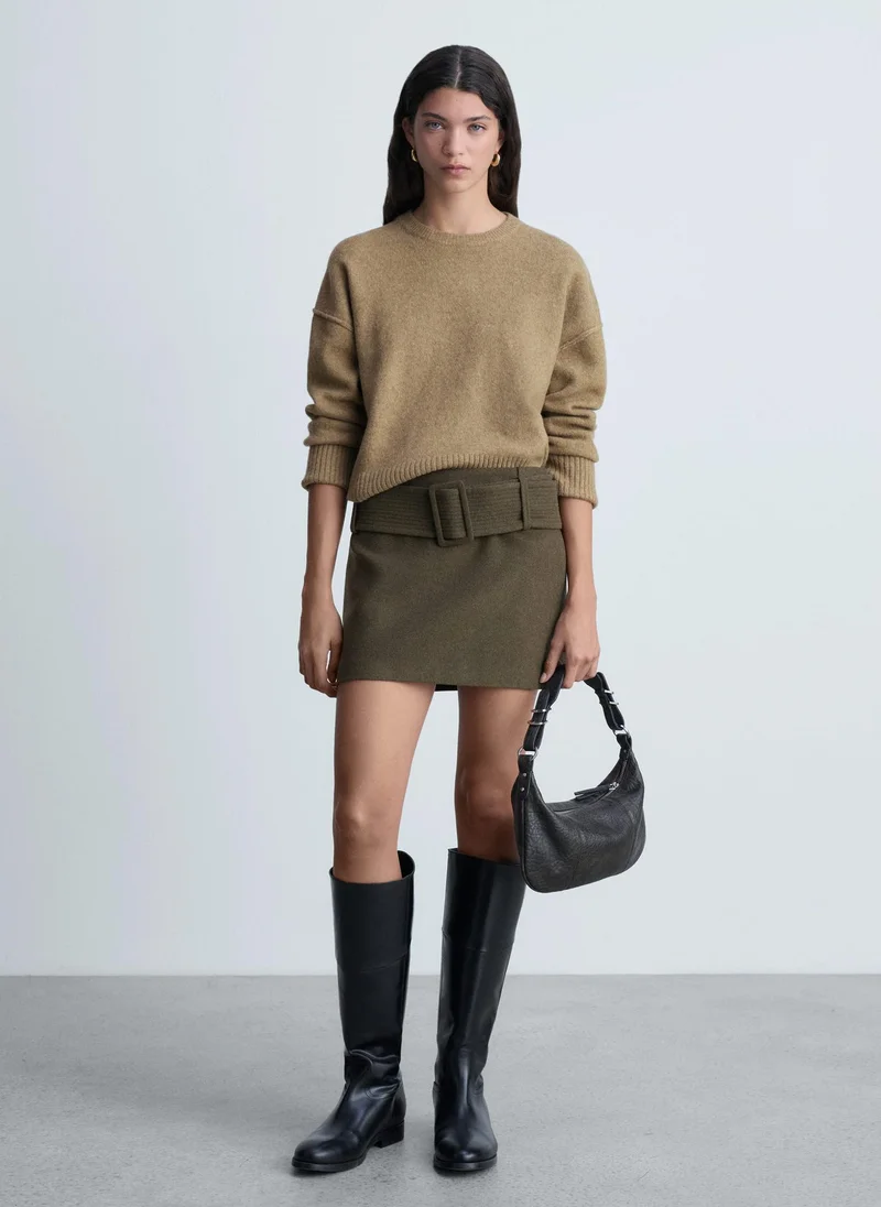 MANGO Rolled Up Sleeves Sweater