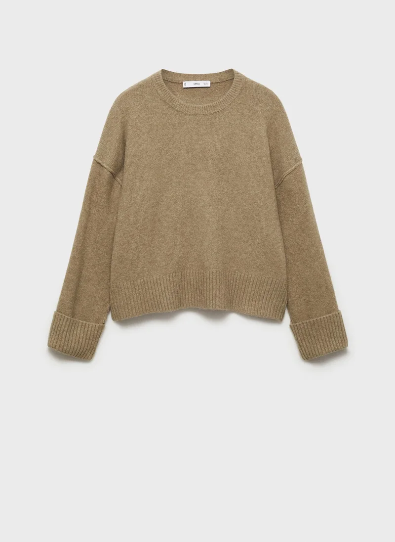 MANGO Rolled Up Sleeves Sweater