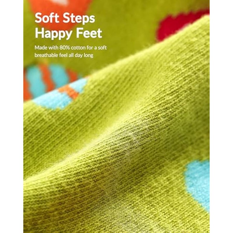 Jeasona Women's Mushroom Sunflower Cow Boston Terrier  Socks Gifts for Women - Image 5