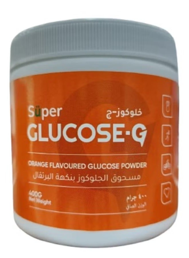 Super Glucose Powder Support Energy Orange Flavor 400 grams
