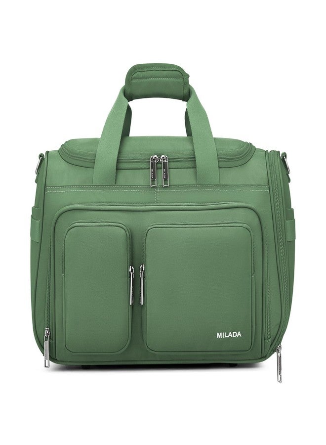MILADA Underseat Carry On Luggage Bags for Travel Foldable Duffle Bag for Travel, Forest Green, Underseat - 16.5 inch - Image 1