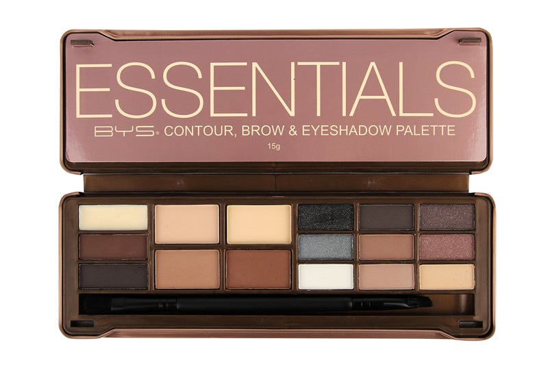 BYS Essentials  Contour Brow and Eyeshadow Tin Palette  3in1 Makeup Kit Easy to Carry TravelReady Beauty Set