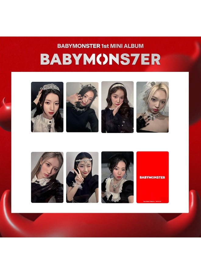 NIBEMINENT 7 قطع بطاقات لومي كيبوب BABYMONSTER BABYMONS7ER لهواة الجمع هدايا للمعجبين - Image 1