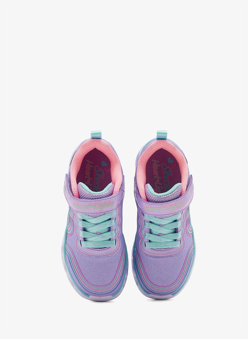 سكيتشرز حذاء مزين بقلوب وأضواء للأطفال - Image 4