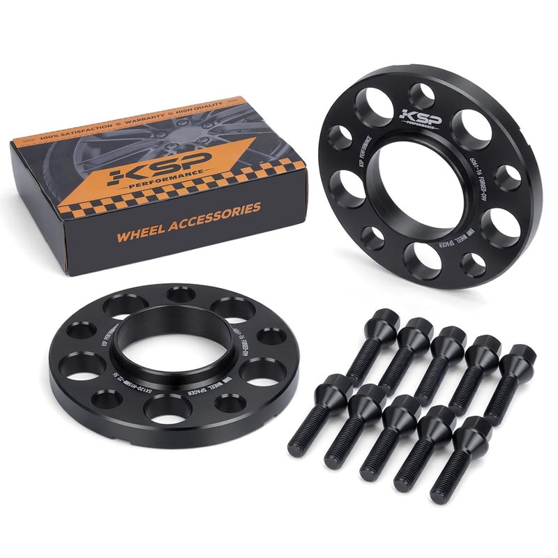 KSP PERFORMANCE KSP 5X120mm Wheel Spacers, 2PCS 15mm Hubcentric Forged Spacer for E36 E46 E90 E92 E60 318i 323i 325i 328i 330i 335i 525i 545i Thread Pitch M12x1.5 Hub Bore 72.56mm - Image 1
