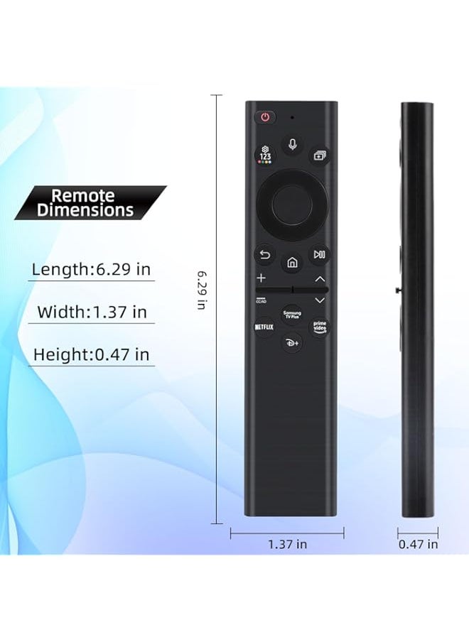 BN59-01385A Replacement for Samsung Voice Remote Control Smart TV for Samsung Neo QLED 4K 8K Smart TV Series QN85BD/QN85B/Q80/Q80B/Q80BD/QN900B/QN800B/QN90BD/QN95B & S95B QA75Q60BAKXXM QA85Q60BAKXXM