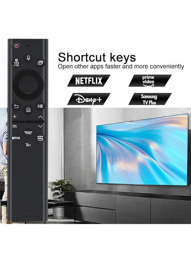 BN59-01385A Replacement for Samsung Voice Remote Control Smart TV for Samsung Neo QLED 4K 8K Smart TV Series QN85BD/QN85B/Q80/Q80B/Q80BD/QN900B/QN800B/QN90BD/QN95B & S95B QA75Q60BAKXXM QA85Q60BAKXXM